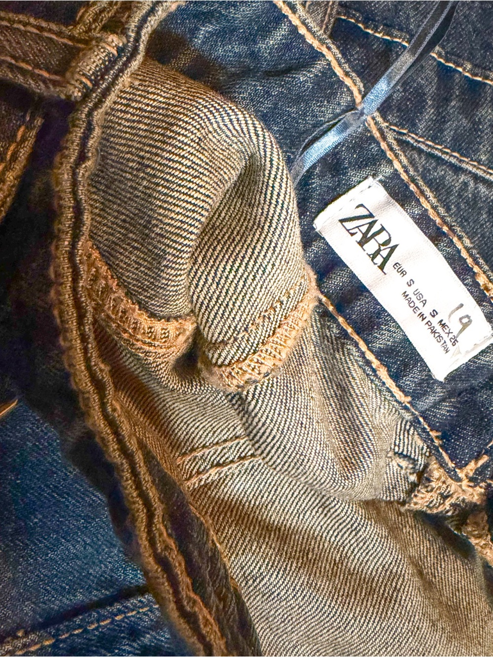 🥳 HP 🥳 Zara Strapless TRF Denim Jumpsuit Dark Wash Small NWOT Romper Outfit New - Picture 4 of 12